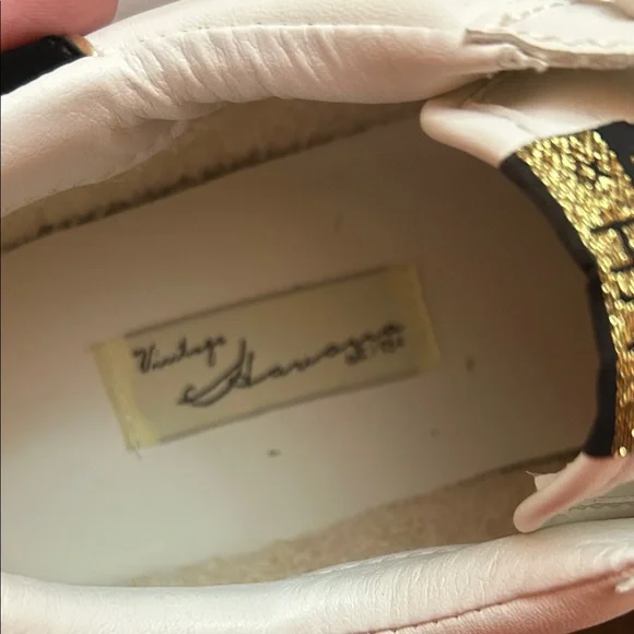 Vintage Havana Cream Sneakers with Gold Star - Picture 6 of 10